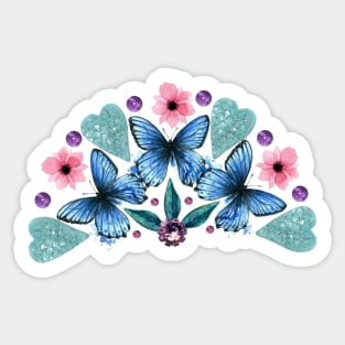 Butterfly Arch - Blue Sticker